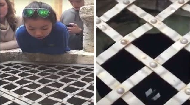 US teen Tiffany Ruan was on a trip with her school’s singing group in Italy, when they stopped by a wishing well that she sung into. Picture: Twitter