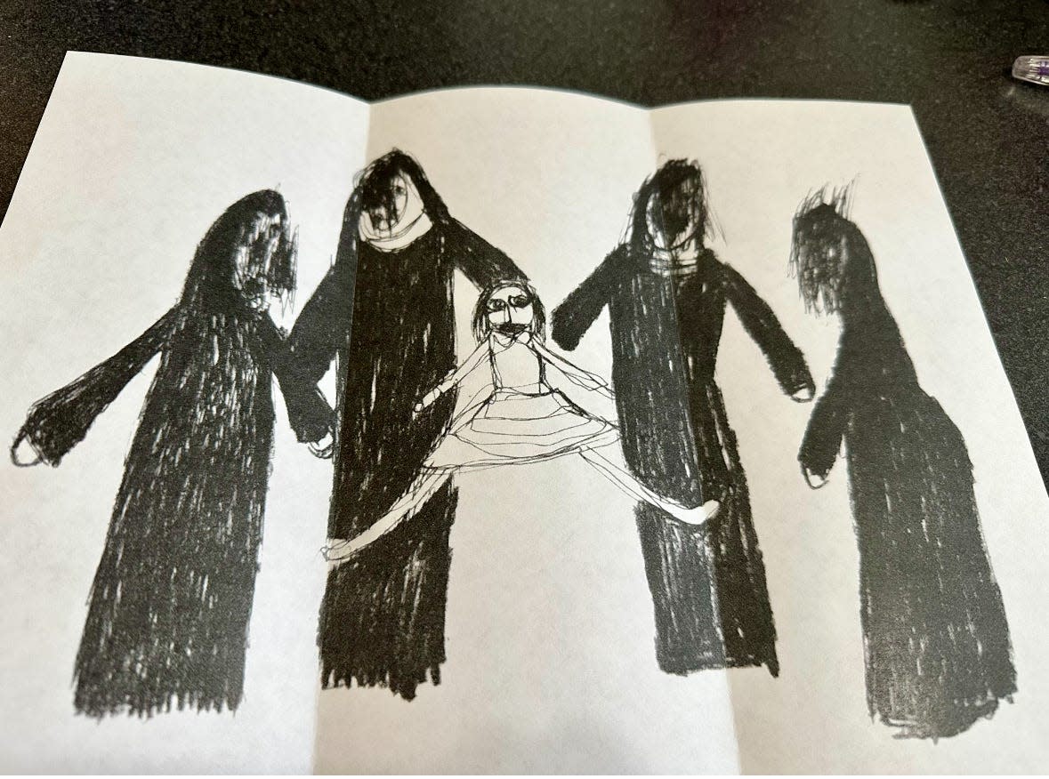 One of the drawings Amanda Taylor received in the mail with no identifying details.