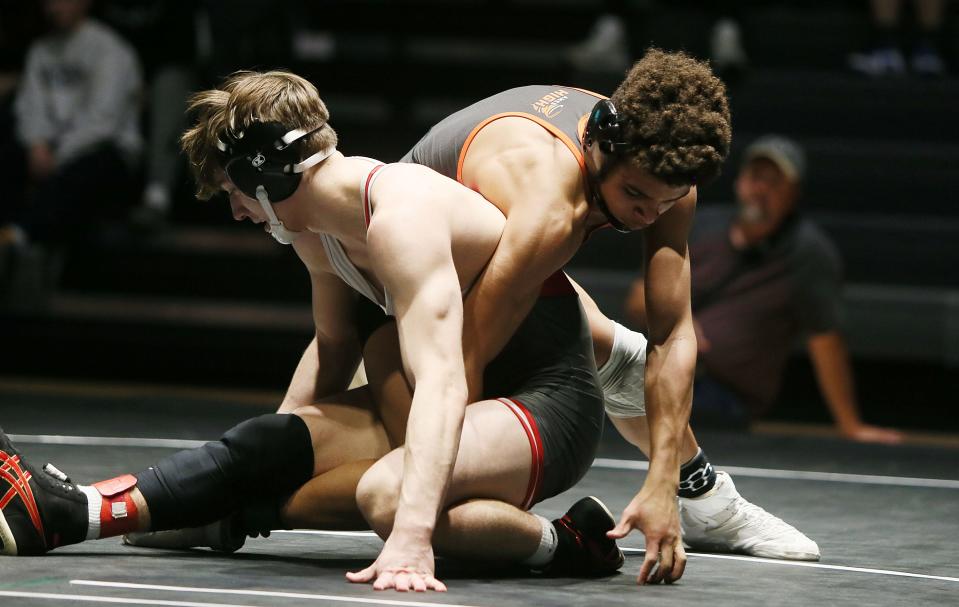 Ames junior boys wrestler Jabari Hinson was named the Ames Tribune Athlete of the Week for Jan. 23-29.