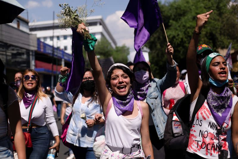 FILE PHOTO: Protest following the death of Debanhi Escobar, in Mexico City