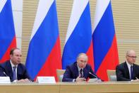 Russian President Vladimir Putin chairs a meeting to prepare amendments to the Russian constitution at Novo-Ogaryovo state residence outside Moscow