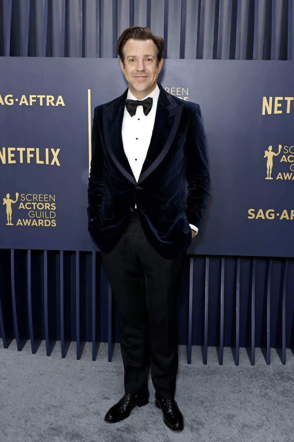 los angeles, california february 24 jason sudeikis attends the 30th annual screen actors guild awards at shrine auditorium and expo hall on february 24, 2024 in los angeles, california photo by frazer harrisongetty images