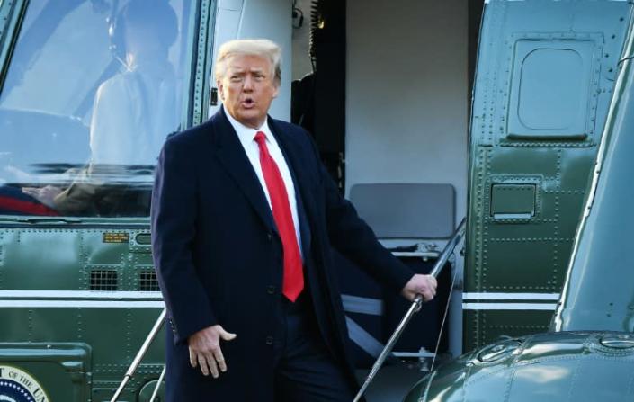 Donald Trump leaves the White House after his first-term defeat -- but he still holds sway over much of the Republican Party
