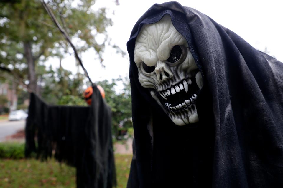 Homes around Beard Street went all out with Halloween decorations.