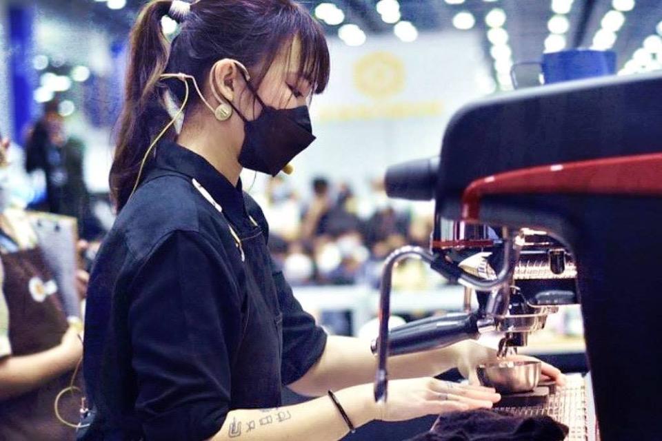 Lee at the 2022 Malaysia Barista Championship. — Picture courtesy of Rain Lee