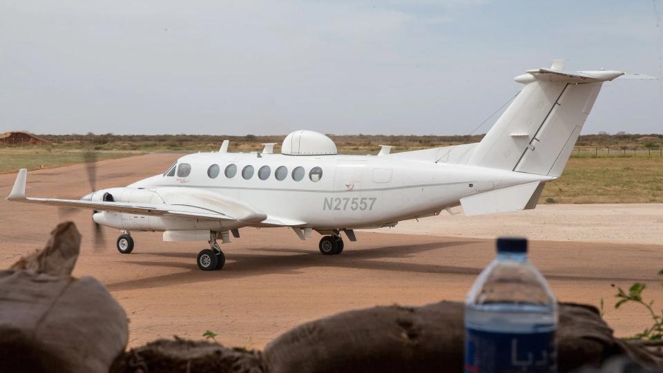 This picture shows a Beechcraft King Air configured for intelligence, surveillance, and reconnaissance missions at Baledogle Military Airfield in Somalia in 2021. The U.S. civil registration code on the side was not assigned to any specific aircraft at the time and its exact operator remains unknown. However, this is very much in line with the kinds of aircraft that JSOC is understood to operate clandestinely and that it would be interested in obscuring the activities of via the proposed Aircraft Flight Profile Management Database Tool. <em>USMC</em>