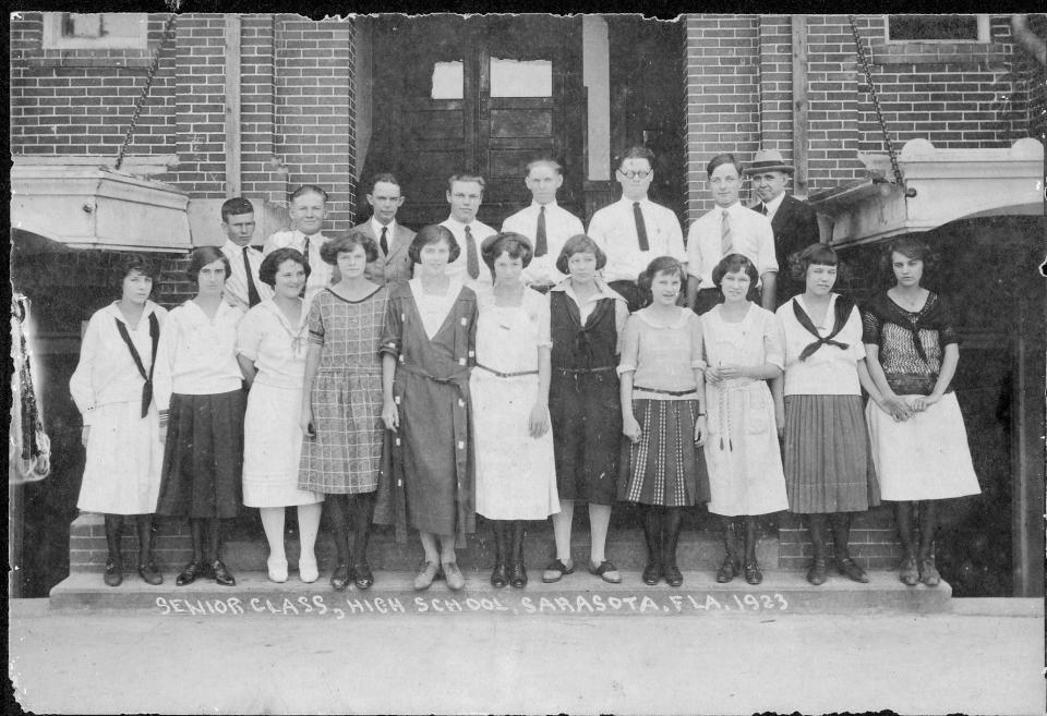 Graduating class from the first brick high school, circa 1926.