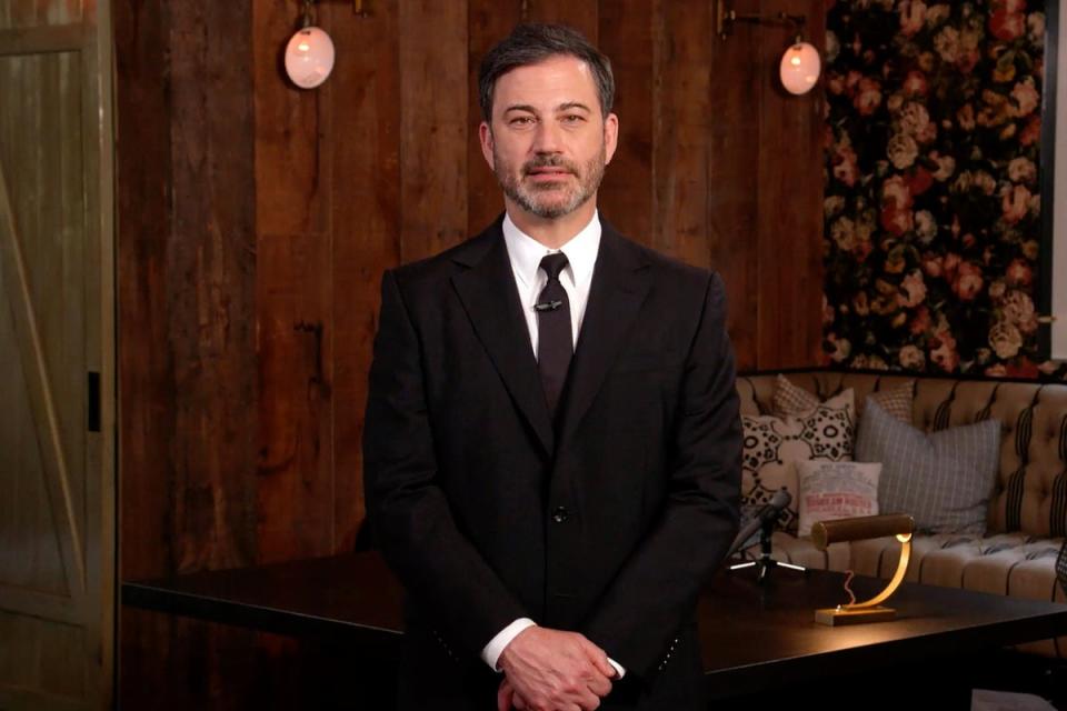 Jimmy Kimmel is hosting the show for the third time (PA Media)