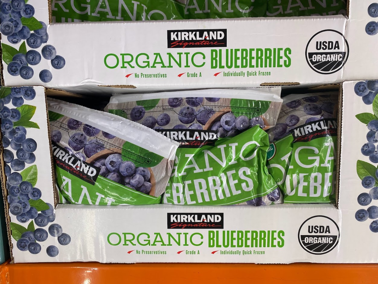 Costco Kirkland Signature organic frozen blueberries