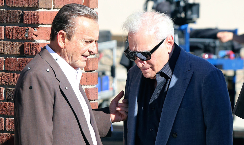 Joe Pesci and Martin Scorsese on the set of “The Irishman” - Credit: Philip Vaughan/ACE Pictures/REX/Shutterstock