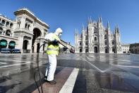 FILE PHOTO: Coronavirus disease (COVID-19) outbreak in Milan