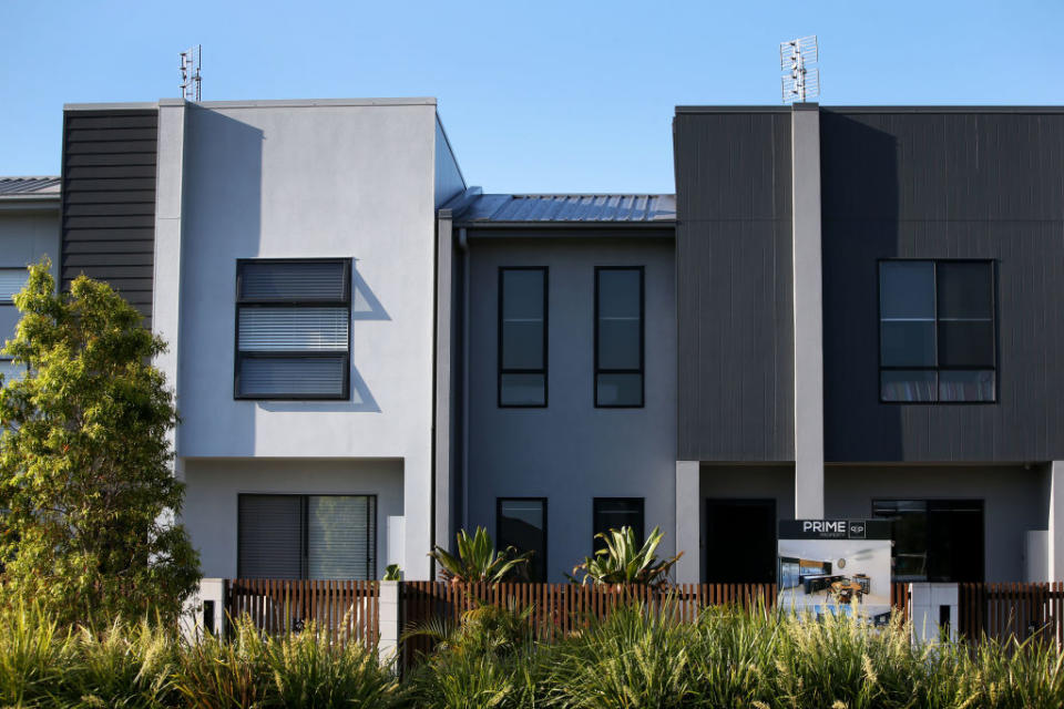 Newly-developed residential properties stand in the Palmview suburb of the Sunshine Coast, Queensland, Australia, on Saturday. (Photographer: Lisa Maree Williams/Bloomberg via Getty)