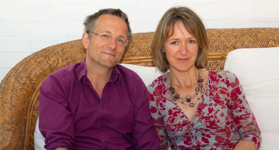 Dr Michael Mosley and his wife Dr Claire Bailey. Source: PA