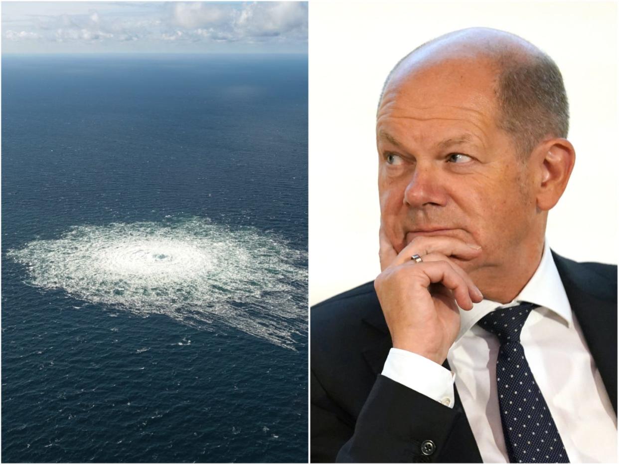 Nord Stream gas leak and German Chancellor Olaf Scholz