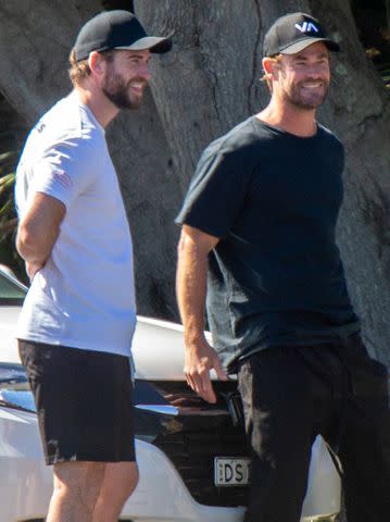 <p>Splash News</p> Thor actor Chris Hemsworth turns 40 today (August 11) and was spotted out celebrating with his younger brother Liam Hemsworth, with the acting duo heading out for a morning surf with friends, in Byron Bay.