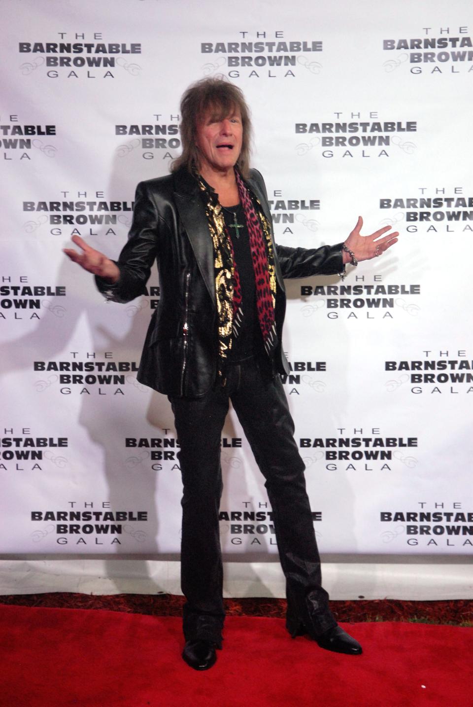Bon Jovi guitarist Richie Sambora is shown on the red carpet in 2022 at the Barnstable Brown Gala Friday night in Louisville. Kentucky.