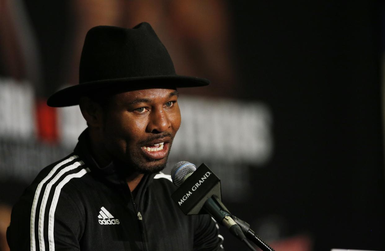 Boxing - David Lemieux & Glen Tapia Head-to-Head Press Conference - MGM Grand, Las Vegas, United States of America  - 5/5/16 Shane Mosley during the press conference Action Images via Reuters / Andrew Couldridge Livepic EDITORIAL USE ONLY.