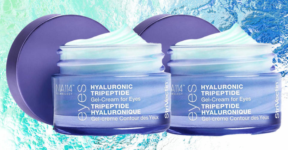 Score two jars of Strivectin Hyaluronic Tripeptide Gel Cream for Eyes for the price of one with HSN's Buy One, Get One sale. (Photo: HSN/Getty)
