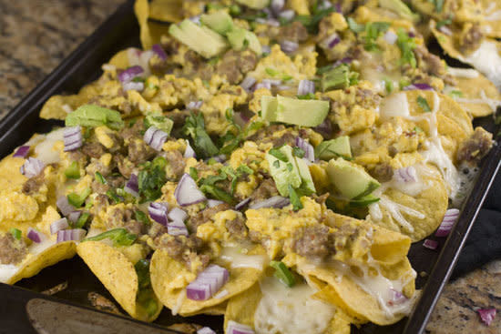 <strong>Get the <a href="http://www.macheesmo.com/2012/02/breakfast-nachos/">Breakfast Nachos recipe from Macheesmo</a></strong>