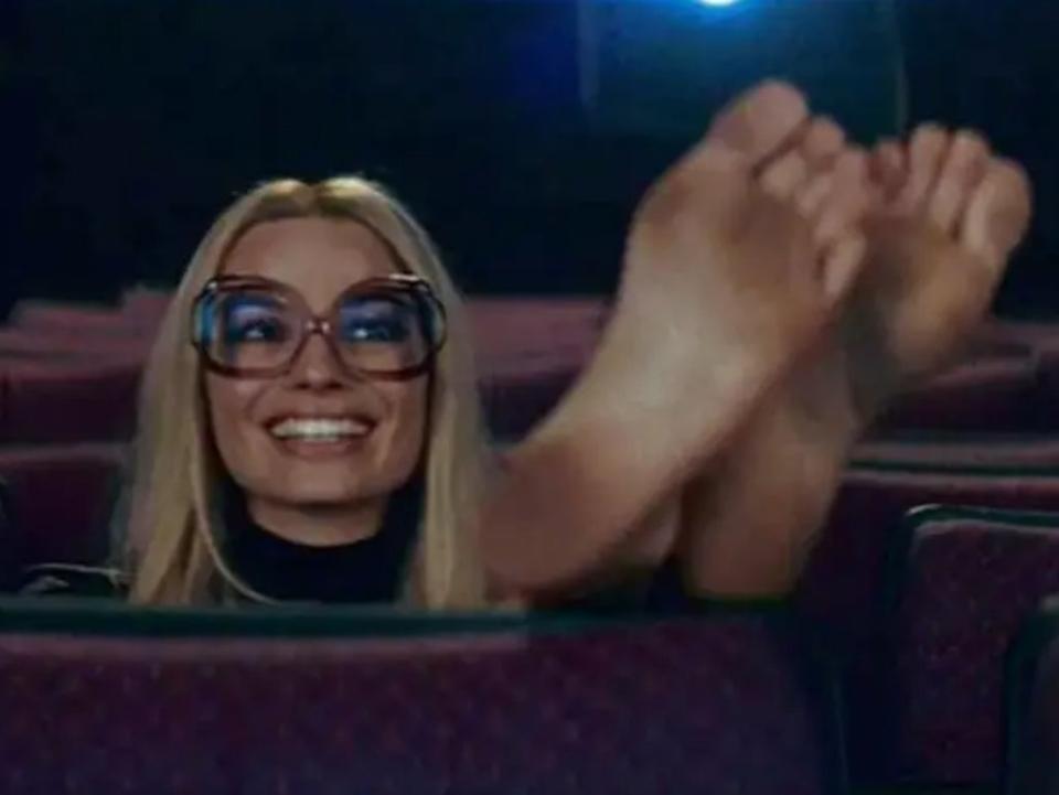 Margot Robbie and her feet in ‘Once Upon a Time in Hollywood’ (Sony Pictures Releasing)