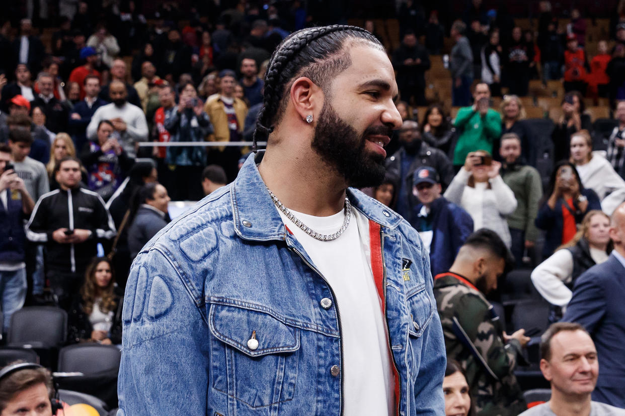 Drake has lost out on yet another bet following Saturday night's UFC 297 match in Toronto. (Photo by Cole Burston/Getty Images)