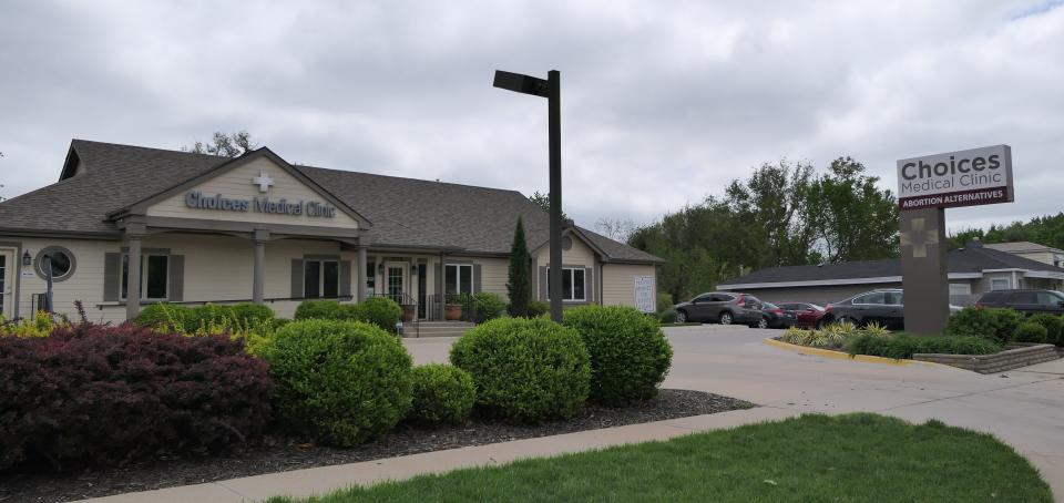 Choices Medical Clinic, abortion alternative, is next door to the Trust Women abortion clinic, May 3, 2022, the site of where Dr. George Tiller, who was killed in 2009, practiced late-term abortion at the then Women's Health Care Services center in Wichita.