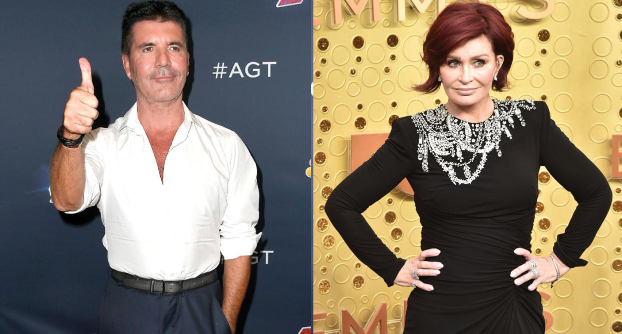 Simon Cowell and Sharon Osbourne have apparently ended their feud. (Photo: Getty Images)