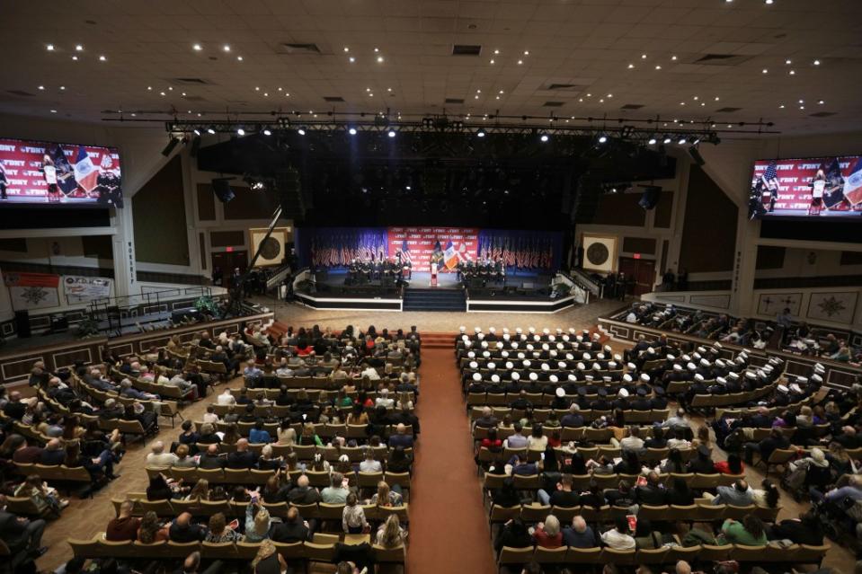 Thursday’s ceremony took place at the Christian Cultural Center in Brooklyn. BRIGITTE STELZER