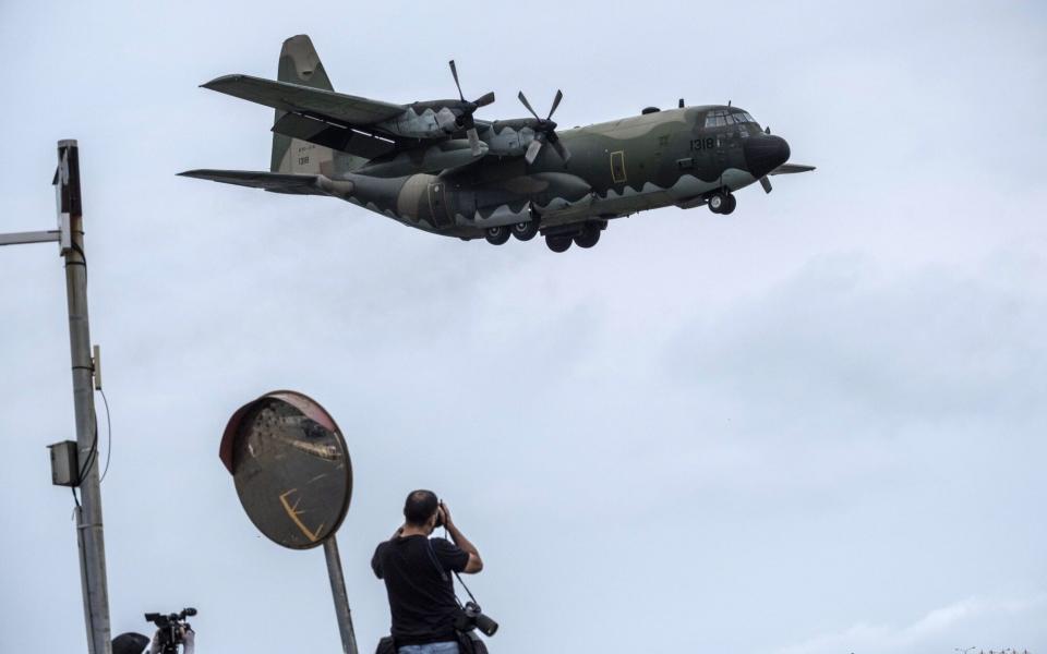 Taiwanese Air Force C-130 Hercules military transport aircraft, manufactured by Lockheed Martin