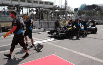 Formula One F1 - Azerbaijan Grand Prix - Baku City Circuit, Baku, Azerbaijan - April 26, 2019 The car of Williams' George Russell is recovered after stopping on track REUTERS/Anton Vaganov