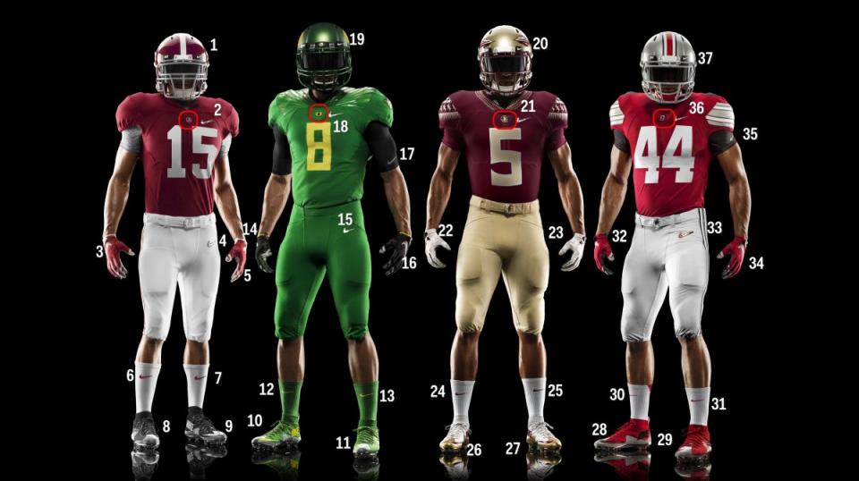 Nike College Football Uniforms