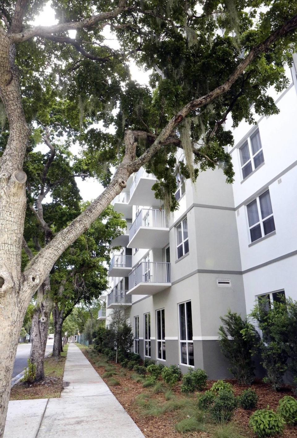 Edificio de vivienda asequible en Overtown, cerca del downtown de Miami.