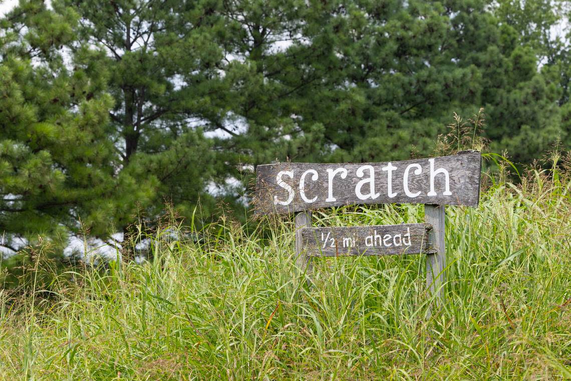 Handmade, inconspicuous signs along a rural road are the only way to tell that there may be a restaurant in the middle of rural Ava, Ill.