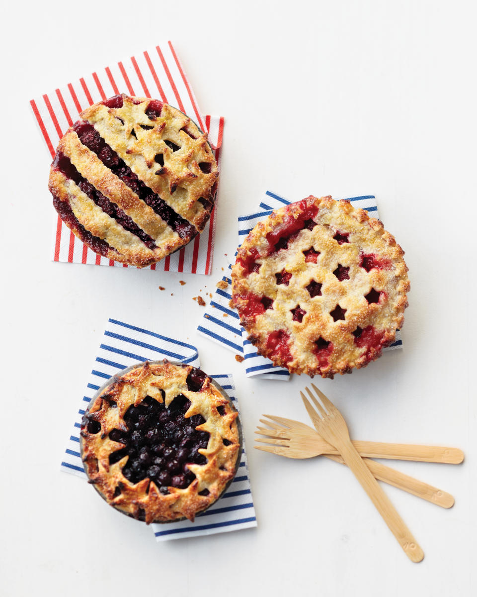 Fourth of July Summer Berry Pies