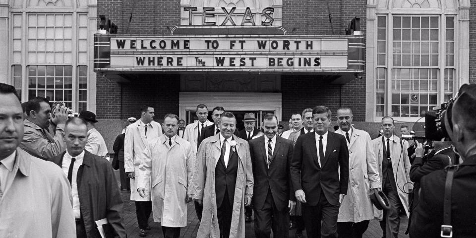 kennedy exiting hotel texas