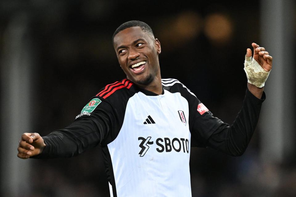 Winner: Adarabioyo was crucial in getting Fulham to their first ever League Cup semif-final (AFP via Getty Images)