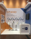 This undated image provided by Dr. Andrew Kolodny shows Purdue Pharma’s international affiliate, Mundipharma, promoting Nyxoid, a new brand of opioid overdose reversal medication, at a medical conference in Italy. The photo was taken by Kolodny, a frequent critic of Purdue Pharma who has testified against the company. (Andrew Kolodny via AP)