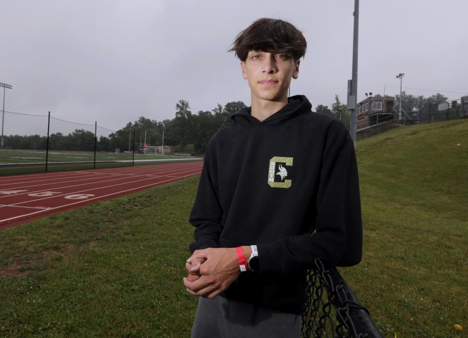 Clarkstown South's Julian Rime, state gold public and overall medalist at 800 meters, is sharing the top Rockland boys spring track athlete award June 23, 2023.