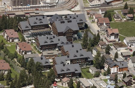 General view shows the The Chedy Andermatt hotel in Andermatt