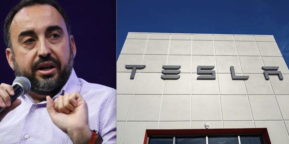 Alex Stamos and a Tesla storefront