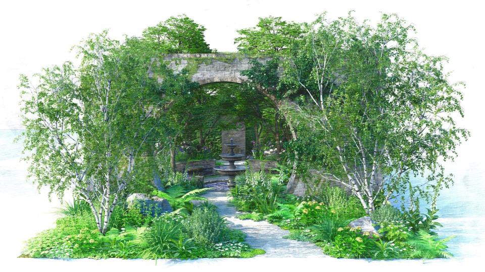 bridgerton garden at the rhs chelsea flower show 2024