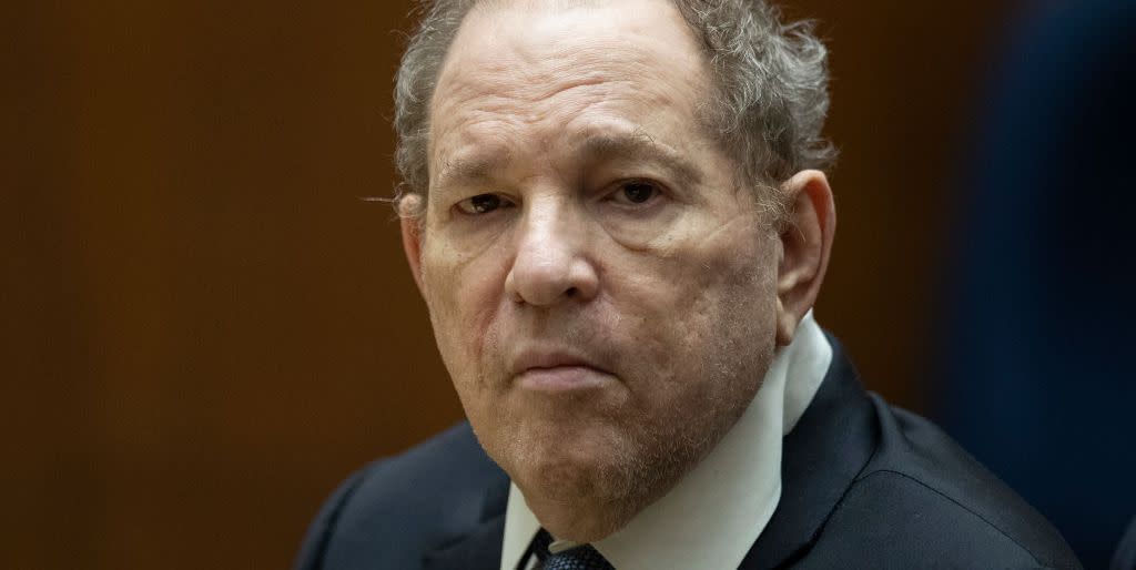 los angeles, ca october 04 former film producer harvey weinstein appears in court at the clara shortridge foltz criminal justice center on october 4, 2022 in los angeles, california harvey weinstein was extradited from new york to los angeles to face sex related charges photo by etienne laurent poolgetty images