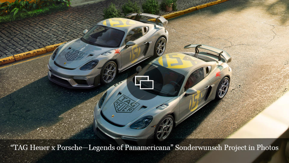 Both cars comprising the "TAG Heuer x Porsche—Legends of Panamericana" Sonderwunsch project.