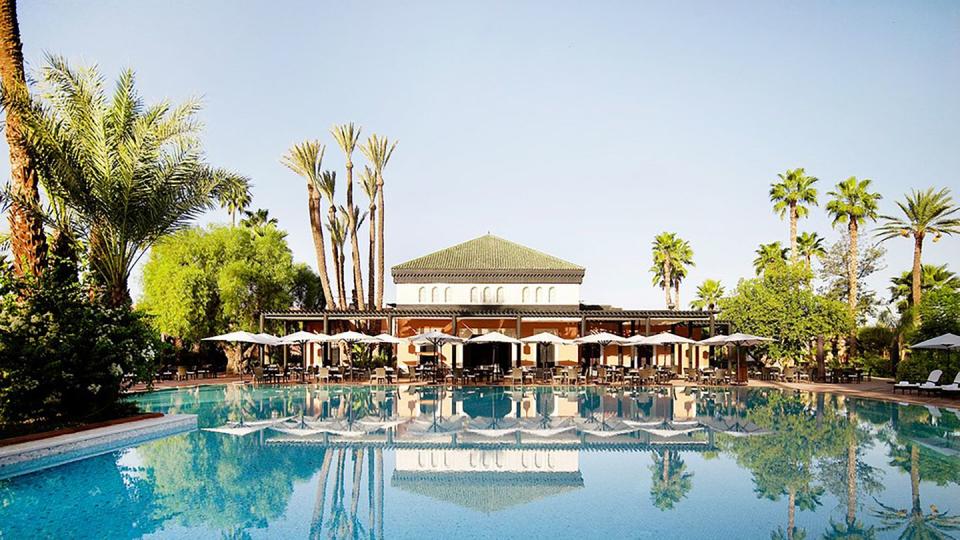 la mamounia hotel pool, marrakech, morocco