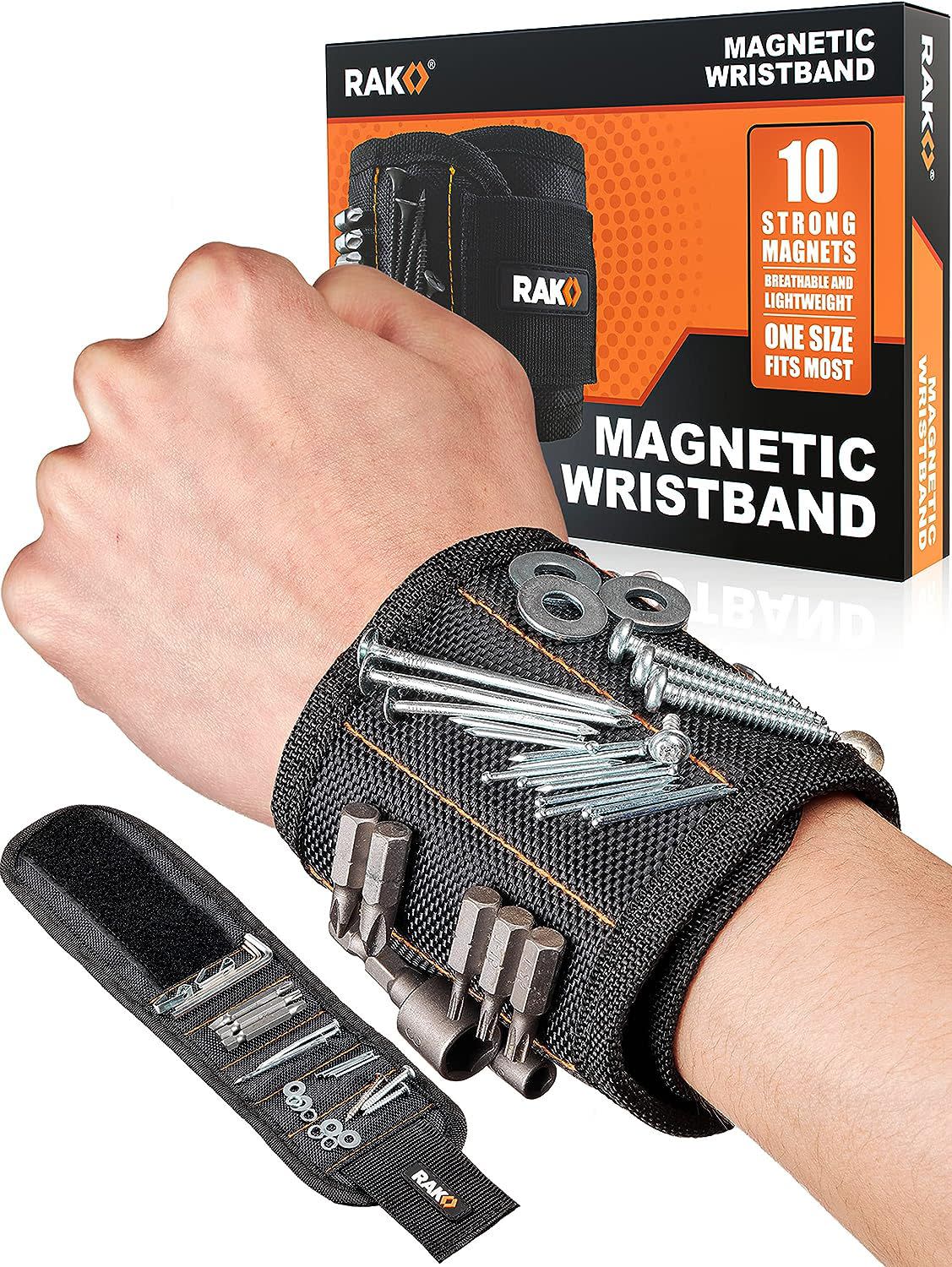 RAK Magnetic Wristband for Holding Screws, Nails, and Drill Bits