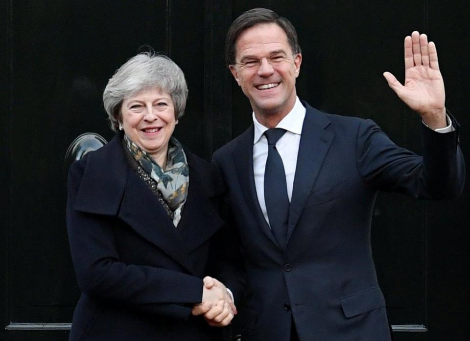 Theresa May also met with Mark Rutte of the Netherlands