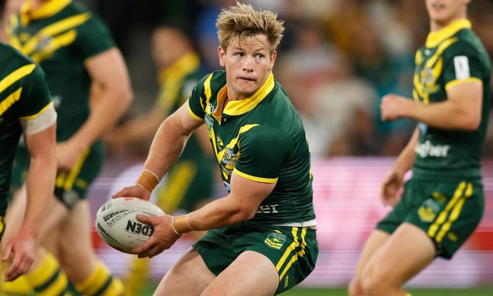 Kangaroos hooker Harry Grant was named Man of the Match in the 36-18 victory over New Zealand Kiwis at AAMI Park.