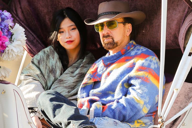 Nicolas Cage y su actual esposa, Riko Shibata