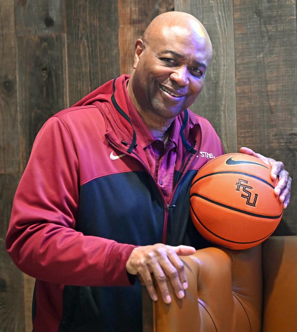 Florida State Seminoles head basketball coach Leonard Hamilton on Friday, February 23, 2024 in Clemson, SC.