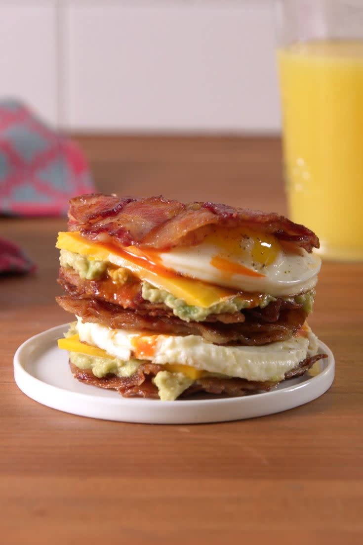 Bacon Weave Breakfast Sandwich